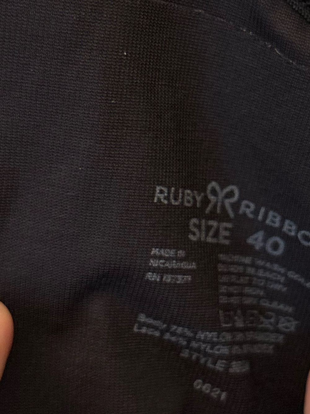 Ruby Ribbon Black Lace-Trim Shaping Camisole, Size 40 Women’s Style 3024 - Picture 4 of 4